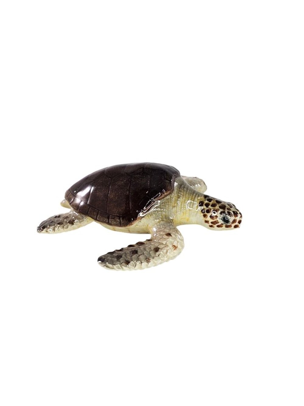 Klima Porcelain Hawksbill Sea Turtle Miniature Figurine Handcrafted Collectible
